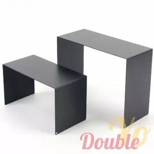 블랙 스틸 ㄷ자 진열대 피규어진열장 소품진열대