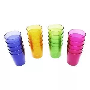 [하프클럽/브이와이]음료컵 식당컵 투명플라스틱컵 다이닝 랜덤 5p