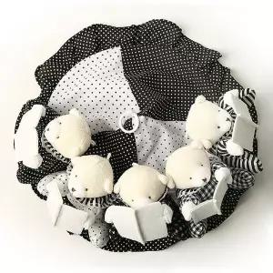 곰돌이 신생아 흑백모빌 오르골 봉제인형 딸랑이