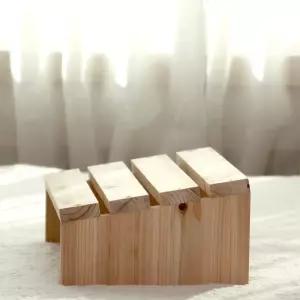 삼나무 원목 발받침대 책상발받침대 쇼파발판 나무선