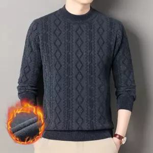 니트 솔리드 융 남성패션 폴라 기모 긴팔 반하이넥 플리스 카디건 도톰 DL4