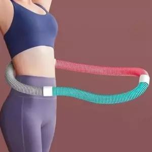 쿨샵 홈트운동 실내용 스프링 훌라후프 허리운동 지압꽈배기후프