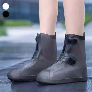 똑딱 실리콘 레인슈즈 신발 방수 휴대용 논슬립 커버