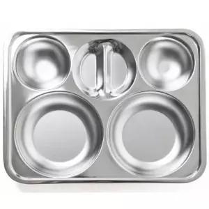 [하프클럽/브이와이]식판 급식판 배식판 성인식판 나눔접시 원형 4찬