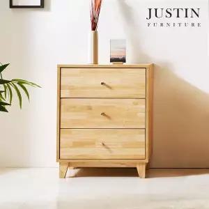 [저스틴퍼니처]올리브 러버우드 원목 3단 서랍장(600)