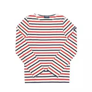 [세인트제임스] 남녀공용 밍콰이어 긴팔 티셔츠(8115 ECRU MARIN TULIPE)