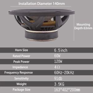 호환 1세트 12V 자동차 오디오 개조 키트 양방향  스피커 스테레오 앞문