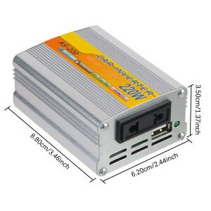 호환 USB 전압 변압기 220W 전원 인버터 휴대용 DC 12V AC 자동차 탑재 태양 광 변환 배터리 클립