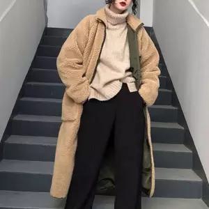 양털 여성 후리스 롱점퍼 뽀글이 양면