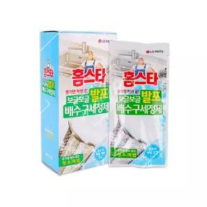 싱크대 홈스타 발포 배수구세정제 3회분 거품형