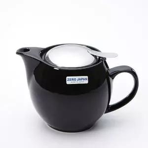 [하프클럽/브이와이]도자기 라운드 티포트 티팟 블랙 차주전자 680ml