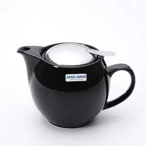 [하프클럽/브이와이]라운드 티포트 도자기주전자 블랙 차포트 450ml