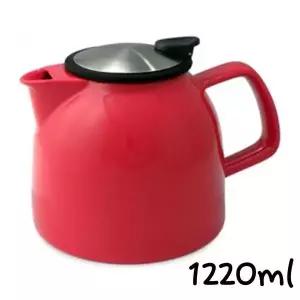 [하프클럽/브이와이]레드 티포트 도자기티포트 티주전자 1220ml
