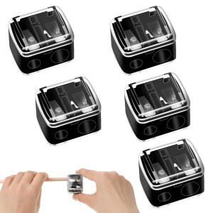 [미국배송] 라이너 립 라이너 연필용 화장품 연필깎이 샤프너 메이크업 작은 연필깎이 수동 (블랙)