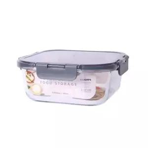 [하프클럽/브이와이]냉동 밥 반찬 도자기 글라스 정사각형1200ml