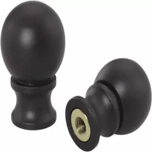 DGBRSM 듀얼 스레드 램프 피니셜 오일 러빙 브론즈 스틸 볼 노브 그늘막 캡 장식 하프 홀더용