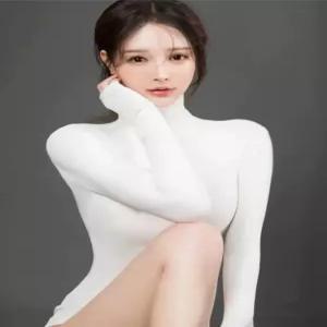 여성 바디프로필 바디수트 목폴라 하이레그 점프슈트