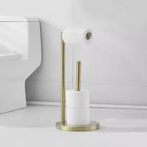 스탠드 휴지걸이 홀더 화장실 욕실 랙 브러시 무타공 두루마리 소형