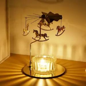 캔들 트레이 크리스마스 장식품 캔들용 회전형 웨딩 장식