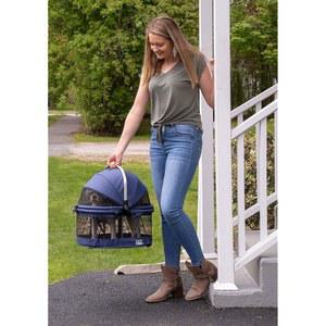 기어 노집 입력 고양이용 버튼 20인치 푸시 반려동물 네이비 캐리어 안전 360 카시트 소형견