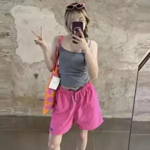 [옷은날개] 컬러풀 바스락 소재 밴딩 팬츠 여름 반바지 트레이닝 숏팬츠