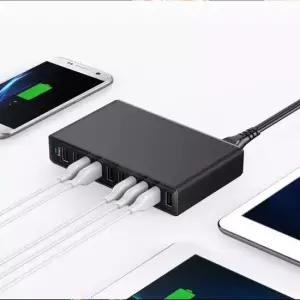 10포트 전원 멀티충전기 한국규격 10구 고속충전기 아이폰 태블릿 게임기충전기 블랙 E530