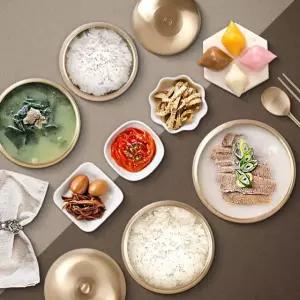 예단반상기 유기그릇 방짜 놋그릇 반상기세트 예단 궁중놋쇠