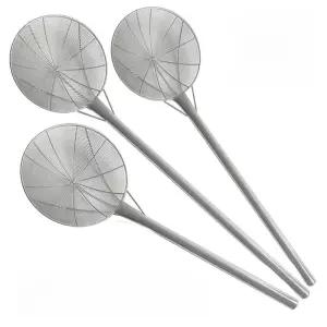 스텐 뜰채 대형 주방 스틸 건지기 26cm+40cm 핸들 튀김