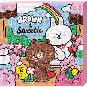 라인 프렌즈 스위츠 (캔버스) 보석십자수 25x25