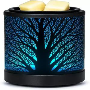 메플리브스 왁스 멜트 워머 전기 PTC 히팅 플레이트 7가지 색상 LED 변경 조명 재사용 가능한 실리콘 향 홈