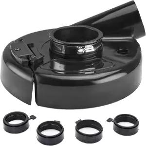 SDRTOP 먼지 슈라우드 앵글 그라인더 7인치 없는 진공 범용 표면 커버(4개 위치 링 포함) 콘크리트 석재