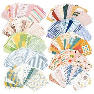 500장 빈티지 스크랩북 종이 용품, 에스테틱 종이 장식 시트, DIY 스크랩북용 스크랩북 자료 저널 사진 앨범 공예품(3.35 x 2.17인치)