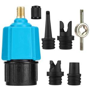 팽창식 SUP 펌프 밸브 어댑터 세트 - 4개의 노즐이 있는 표준 공기 어댑터, 카약 서핑보드용 컨버터, 침대 보트 스탠드 업 패들 보드 딩기