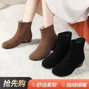 빈티지 추동 라운드 가죽 여성패션 플랫워커 워커 부츠 앵클부츠 DL4