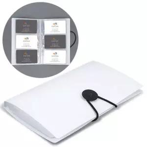 밴딩형 포카앨범 화이트 240칸 명함수첩 사진 케이스