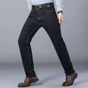 캐주얼 하이웨스트 편한청바지 와이드 남성청바지 지퍼팬츠 봄가을 JEN3