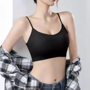 [유일] 노와이어 브라 크롭 나시 브라탑 요가복 필라테스 일체형패드