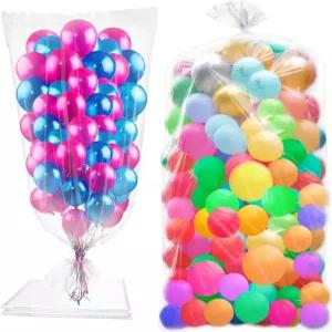 2개의 98.4 x 59인치 대형 풍선 가방 크리스마스 트리 폐기 및 보관 투명 드롭 결혼식 생일 파티 용품을