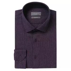 셔츠 와인 스트라이프 기모 슬림핏 긴소매 P0034169102332222