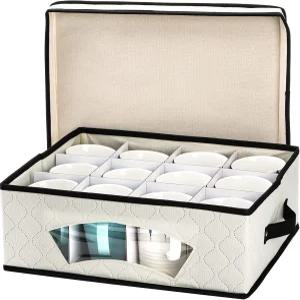 디쿠노이 머그컵 및 컵 보관함 칸막이가 있는 중국 보관 용기 찻잔 석기 크리스마스 전구 뚜껑과 손잡이가