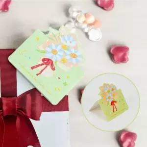 꽃 입체 편지지 그린 입체편지지 꽃편지지 미니편지지