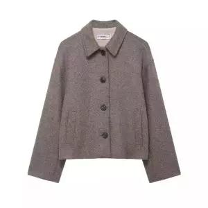 울 캐주얼 코트 모피 혼방 여성패션 가을겨울 쇼트 DL4