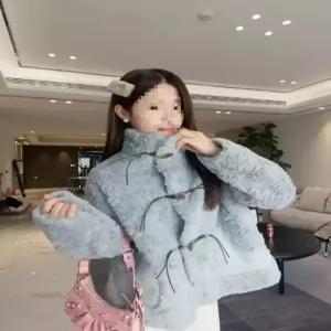 추동 램스울 도톰 모피 기모 코트 트렌드 상의 여성패션 DL4