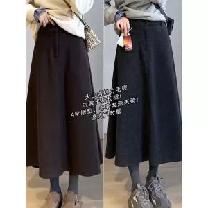 치마 모직 추동 여성패션 정장 우산 기모 A라인 프렌치 DL4