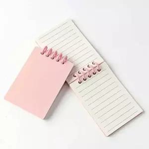 루즈링 수첩 세트 핑크 4p 80매 반투명 세로형