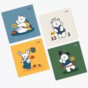 핑크풋 노트 필기 미니 공책 유선 메모 노트 랜덤