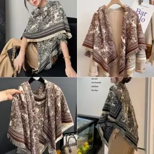 대형 뜨왈 Toile 패턴 숄 담요 가을 블랭킷 간절기 겨울 어깨숄 머플러 스카프