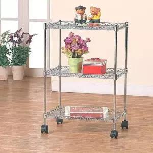 선반장 메탈랙450 3단 이동식 트롤리 트레이 거실 선반 틈새