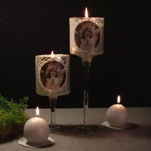 공간 파티용품 크리스마스 캔들 천사촛대 빈티지촛대 촬용