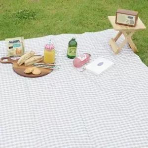 캠핑매트 양면방수돗자리_브라운체크 140x180(4-5인용)